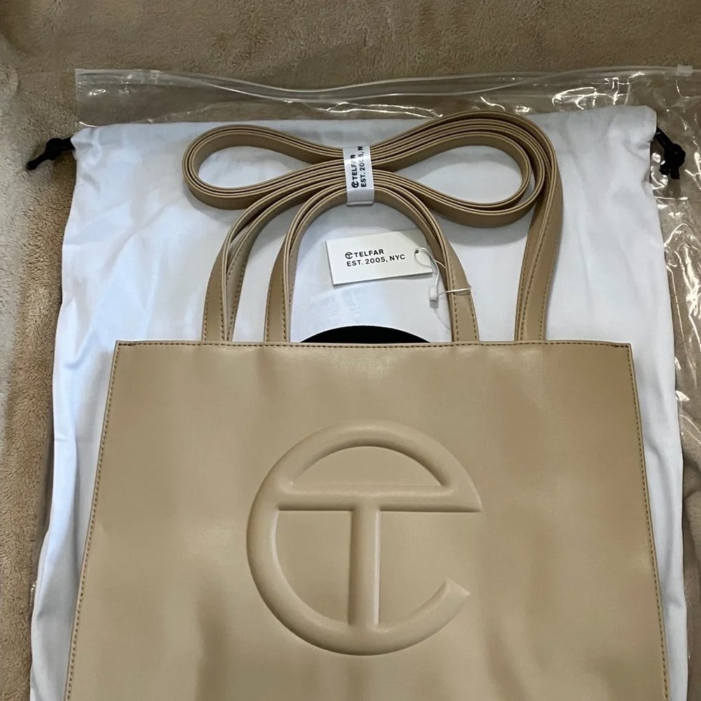 Telfar Medium Cream Shopping bag